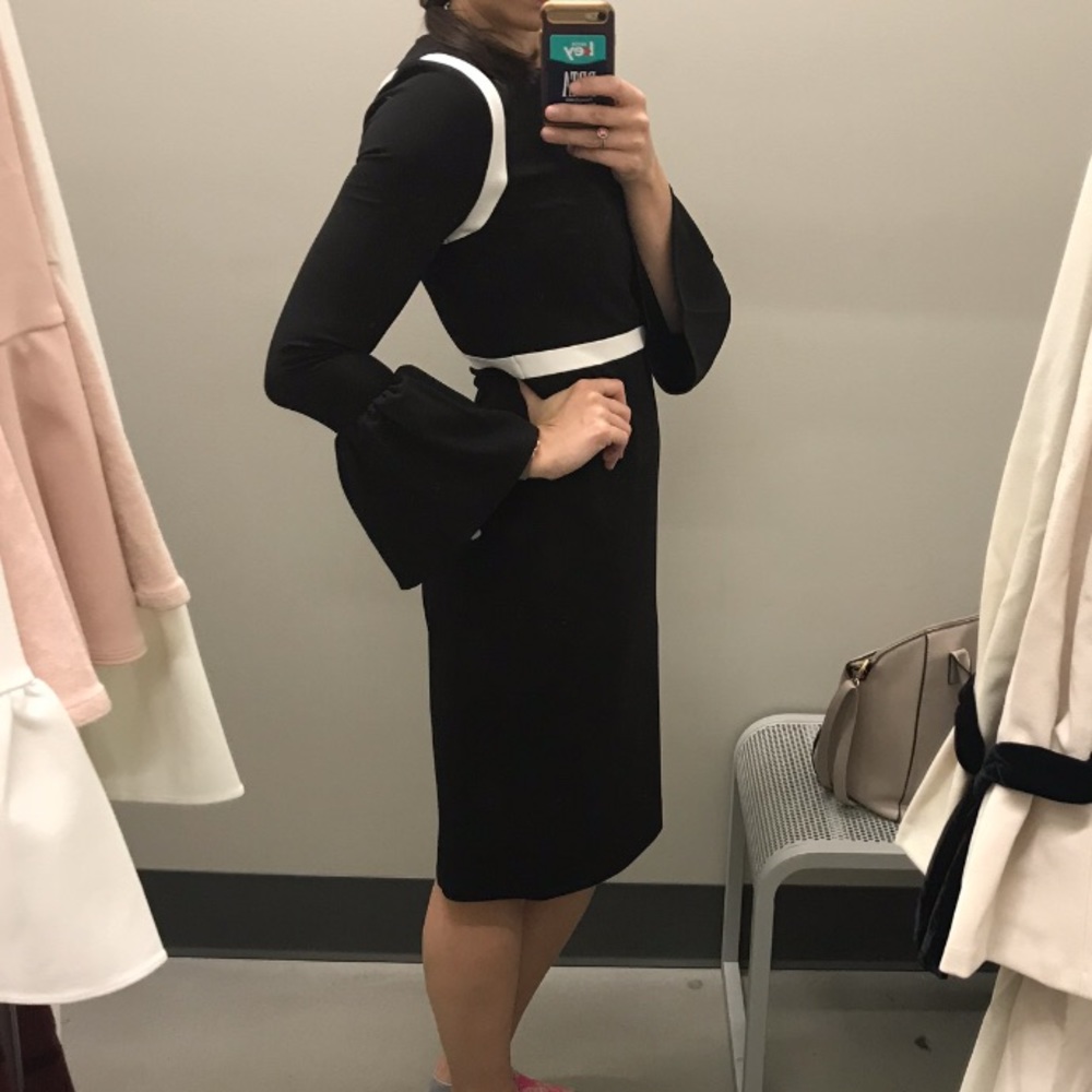 Calvin Klein black and white dress
